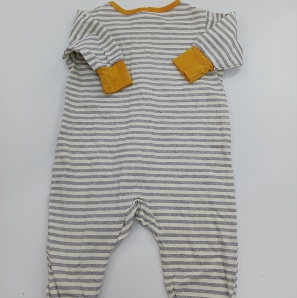 Gerber Construction Bear Sleep and Play One Piece Pajama Striped Footie … - Picture 4 of 6